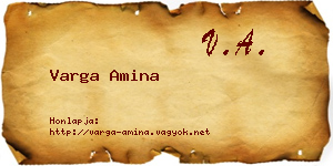 Varga Amina névjegykártya